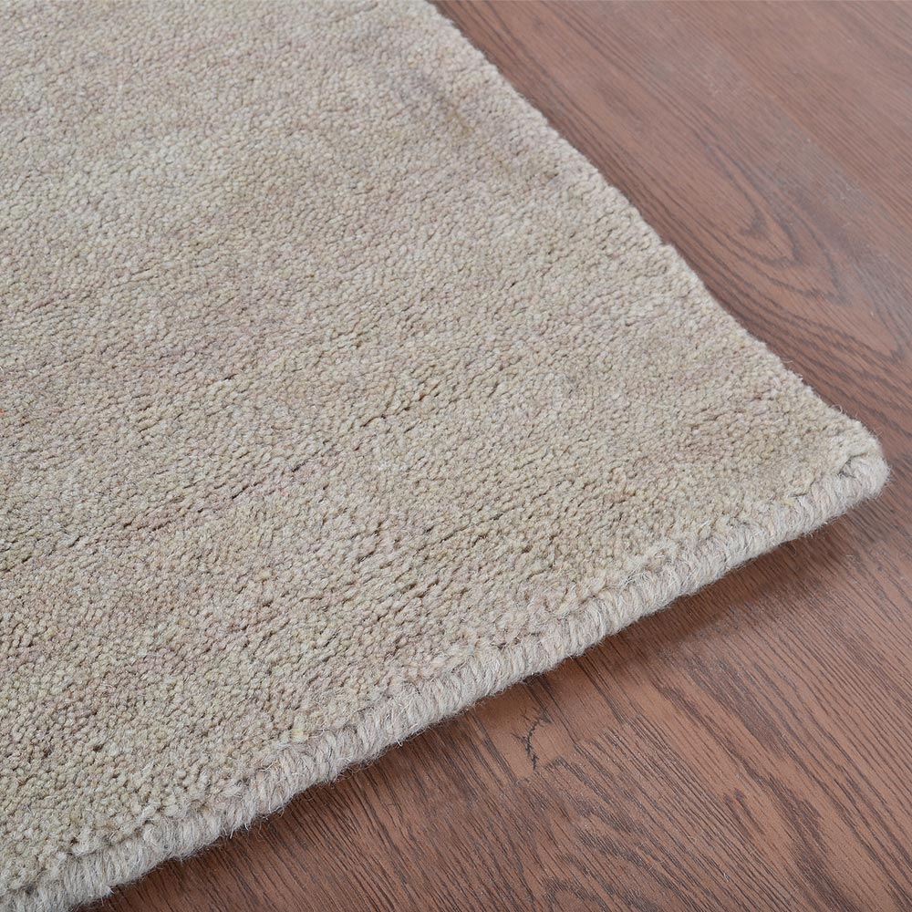 Premium Hand-Knotted Wool Area Rug – Solid Texture
