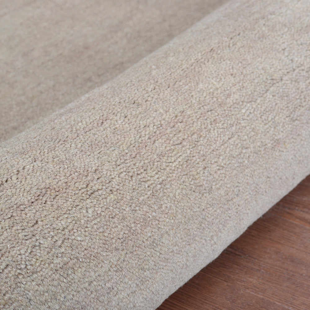 Premium Hand-Knotted Wool Area Rug – Solid Texture