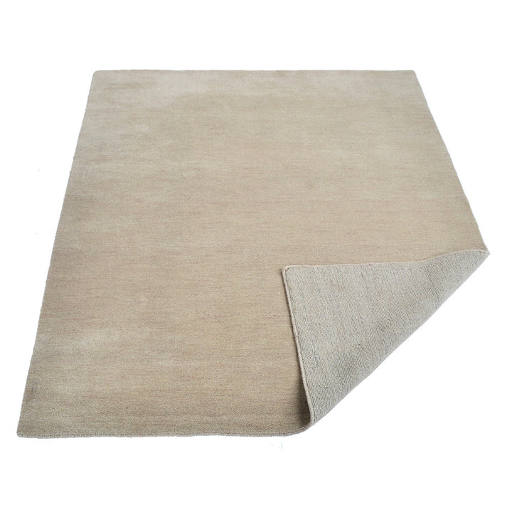 Premium Hand-Knotted Wool Area Rug – Solid Texture