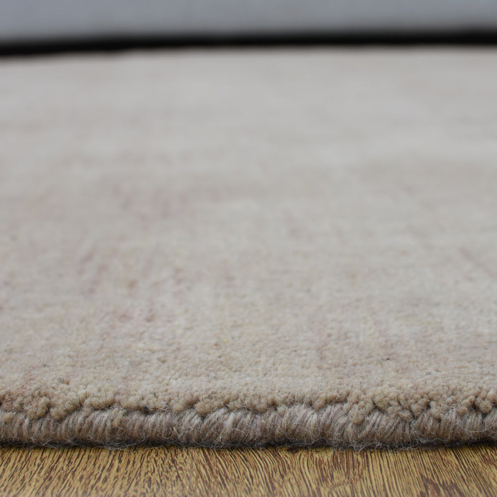 Premium Hand-Knotted Wool Area Rug – Solid Texture