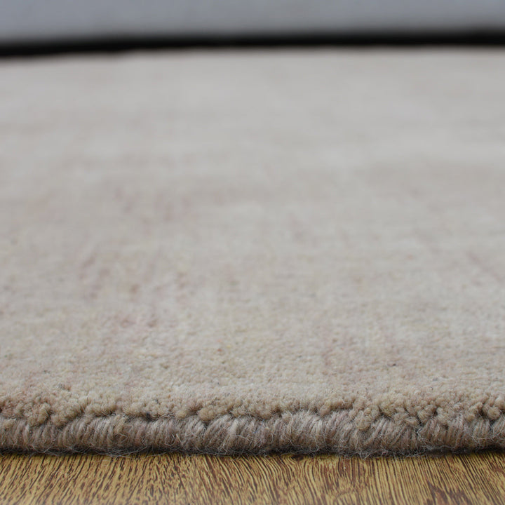 Premium Hand-Knotted Wool Area Rug – Solid Texture