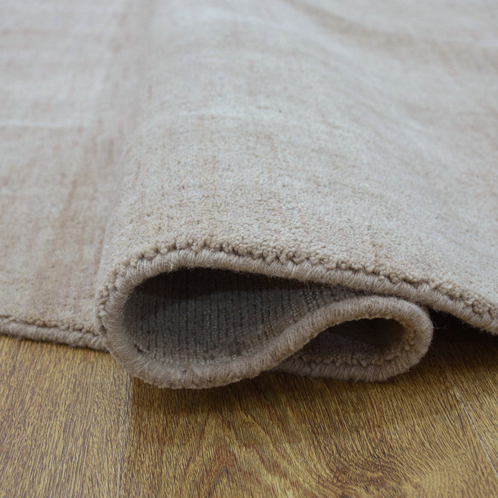 Premium Hand-Knotted Wool Area Rug – Solid Texture