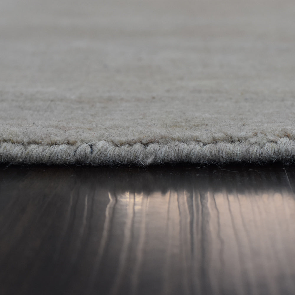 Premium Hand-Knotted Wool Area Rug – Solid Texture