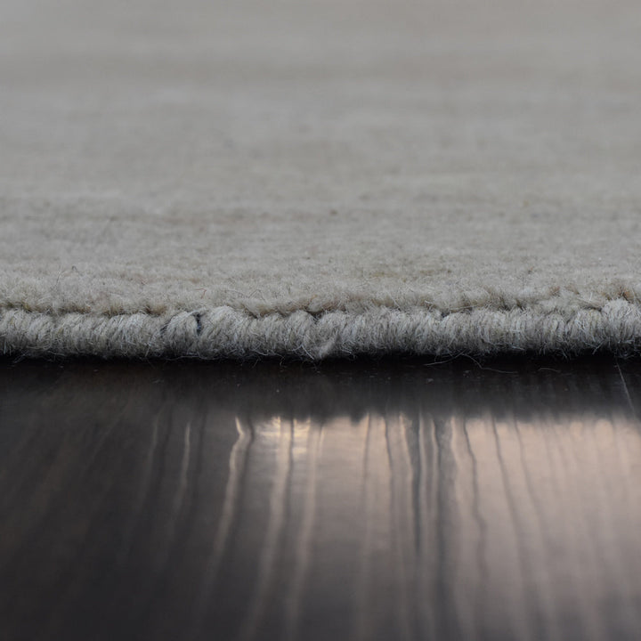Premium Hand-Knotted Wool Area Rug – Solid Texture