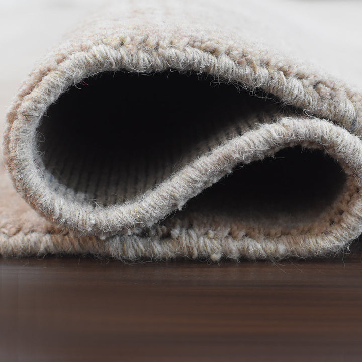 Premium Hand-Knotted Wool Area Rug – Solid Texture
