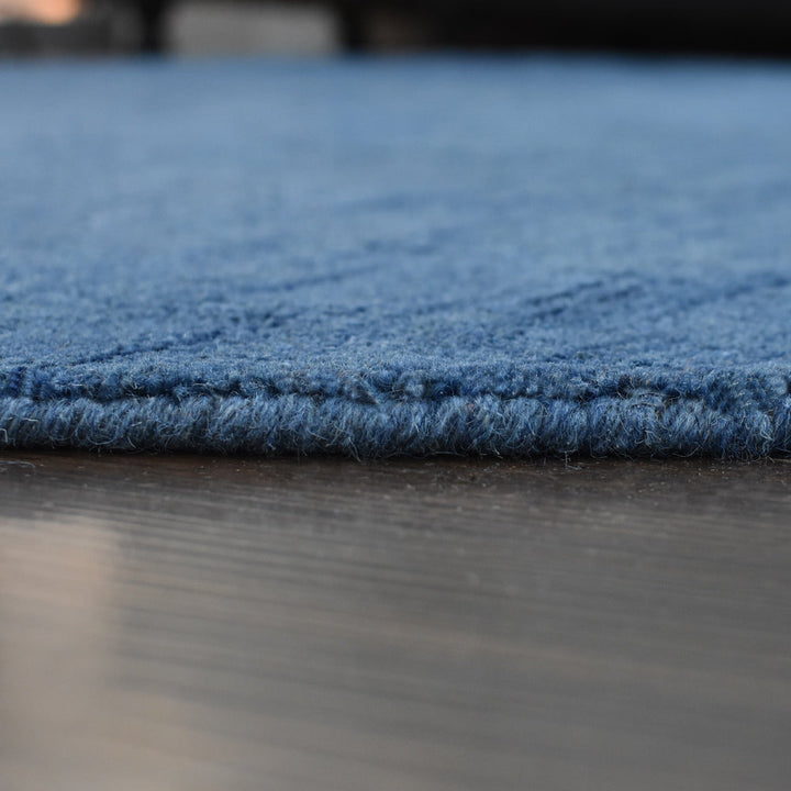 Premium Hand-Knotted Wool Area Rug – Solid Texture