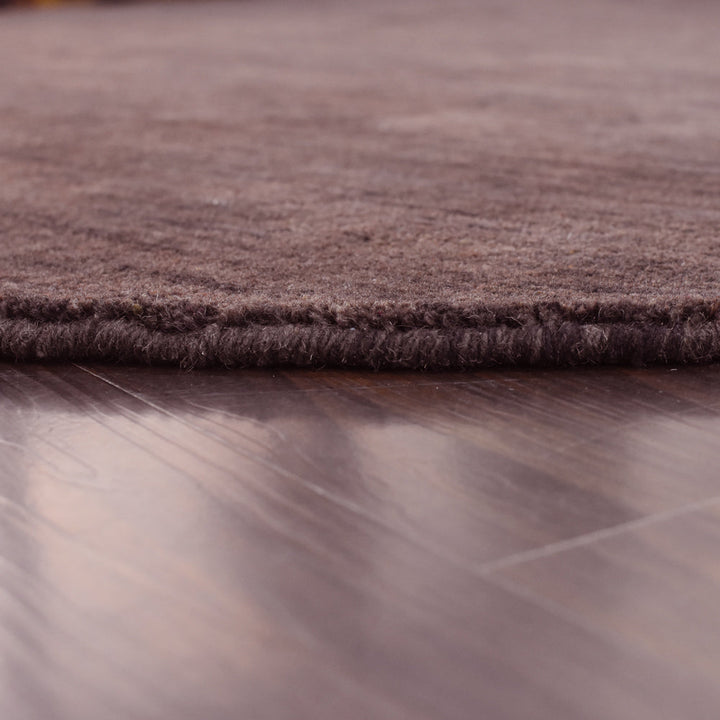 Premium Hand-Knotted Wool Area Rug – Solid Texture