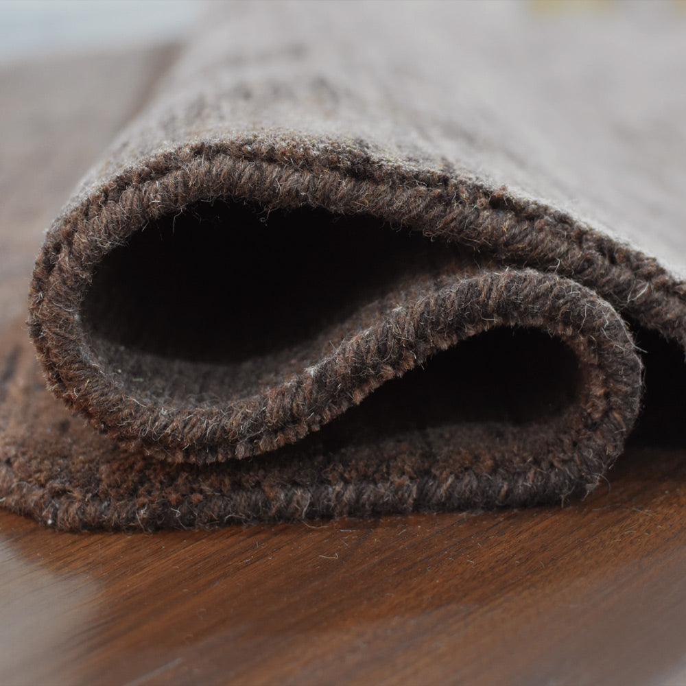 Premium Hand-Knotted Wool Area Rug – Solid Texture