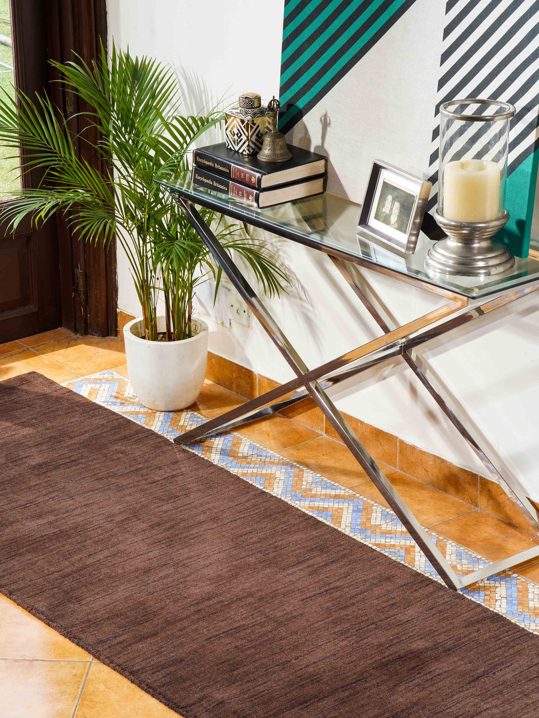 Premium Hand-Knotted Wool Area Rug – Solid Texture