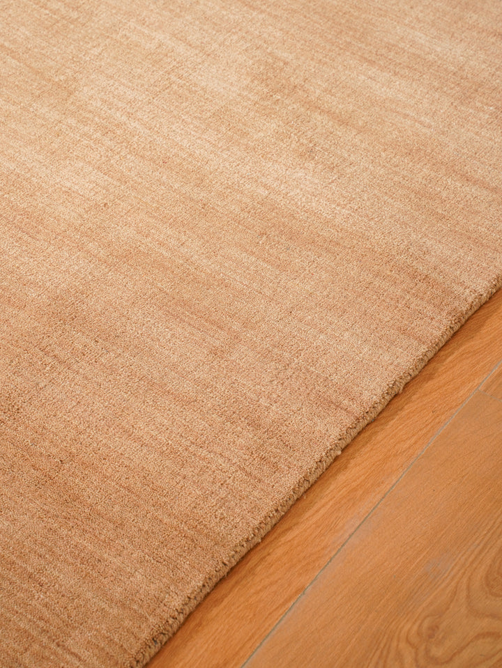 Modern Hand-Knotted Wool Rug – Solid Design