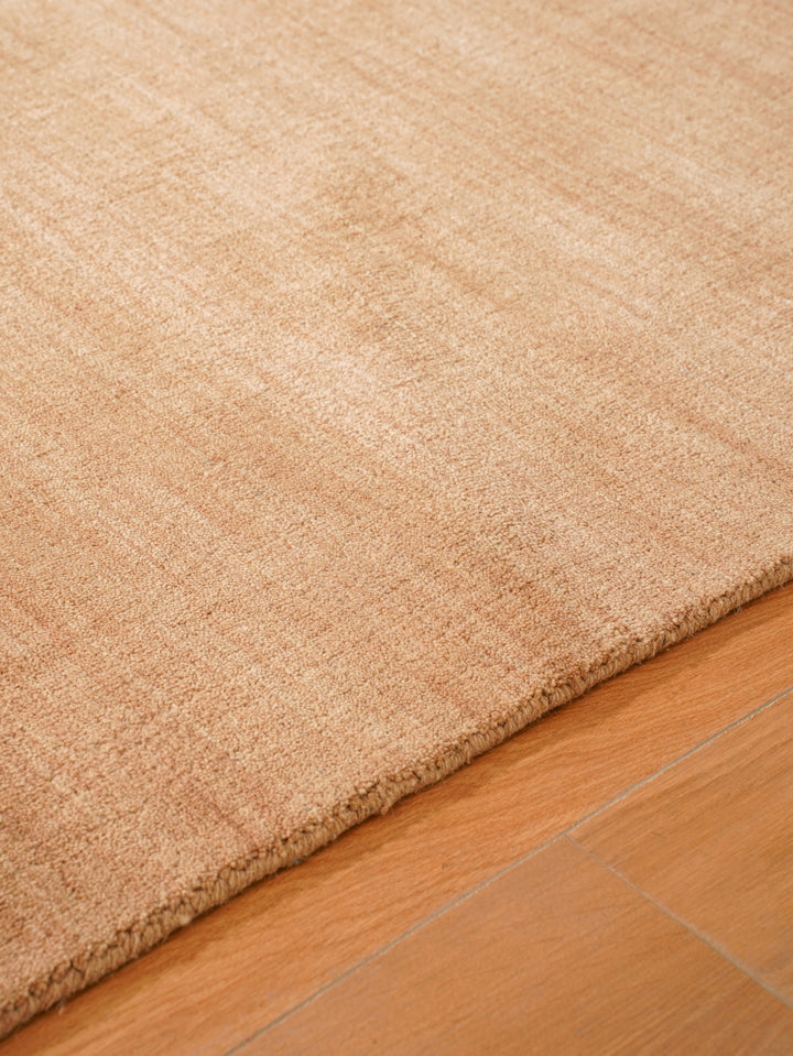 Modern Hand-Knotted Wool Rug – Solid Design
