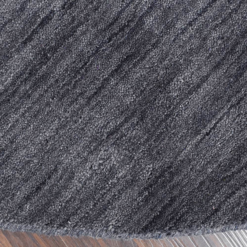 Modern Hand-Knotted Wool Rug – Solid Design