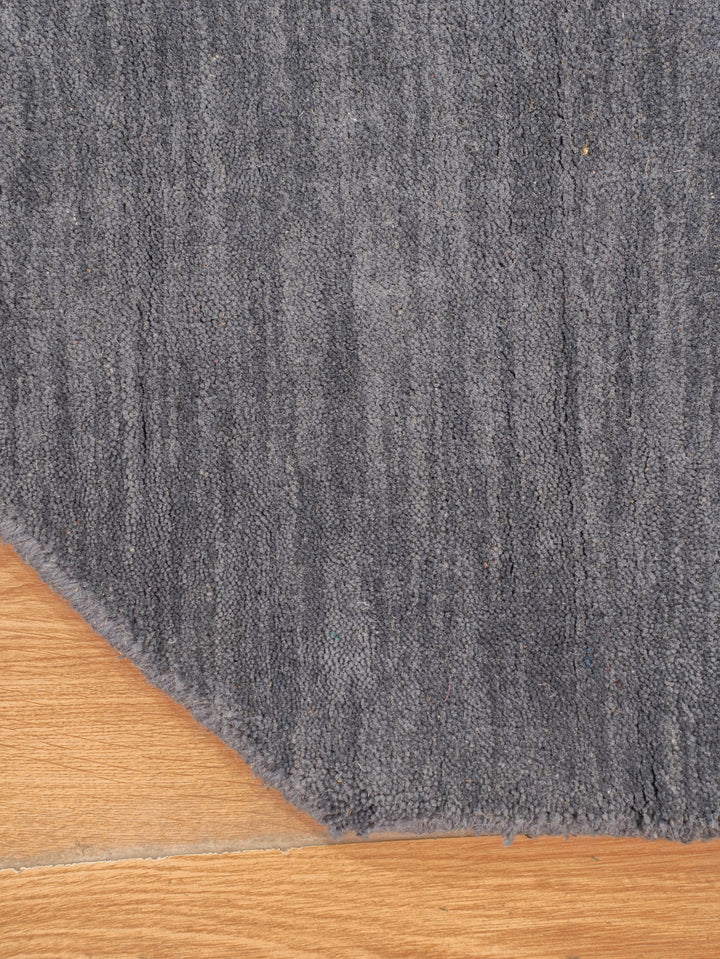 Modern Hand-Knotted Wool Rug – Solid Design