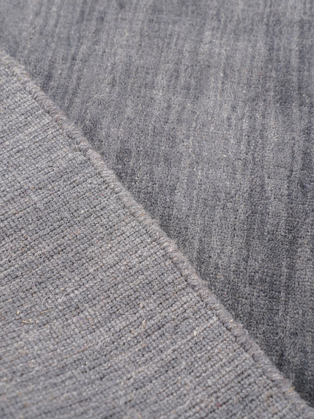 Modern Hand-Knotted Wool Rug – Solid Design