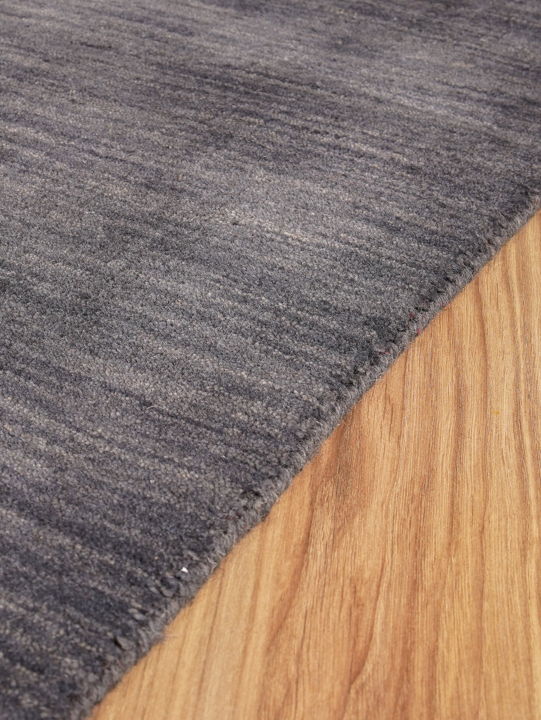 Modern Hand-Knotted Wool Rug – Solid Design