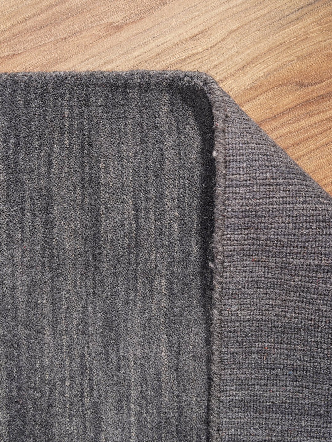 Modern Hand-Knotted Wool Rug – Solid Design