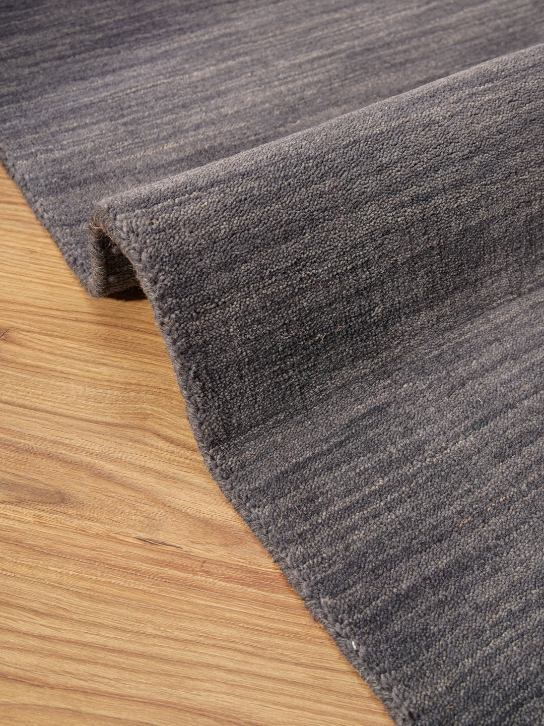 Modern Hand-Knotted Wool Rug – Solid Design