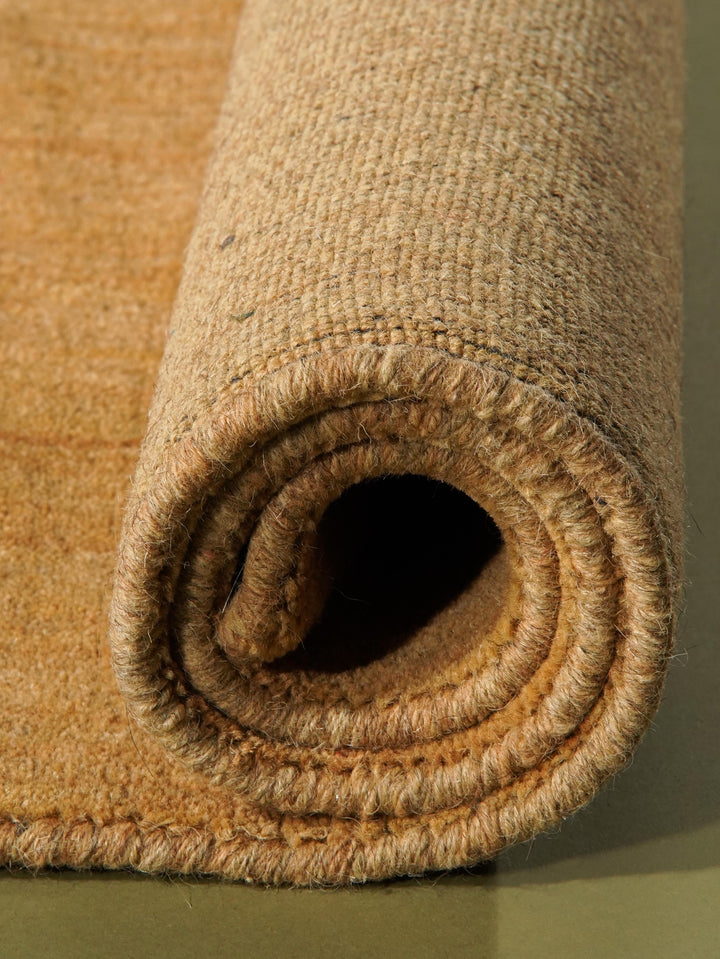 Modern Hand-Knotted Wool Rug – Solid Design