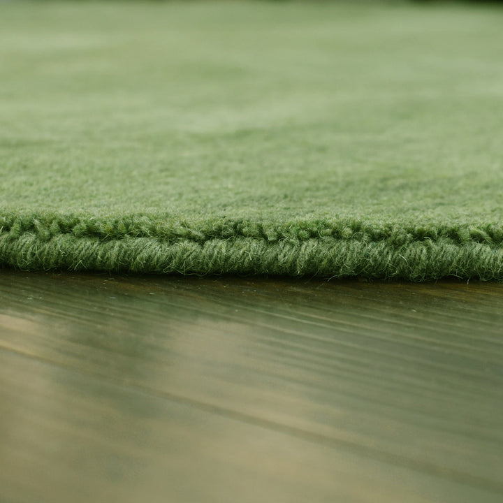 Modern Hand-Knotted Wool Rug – Solid Design