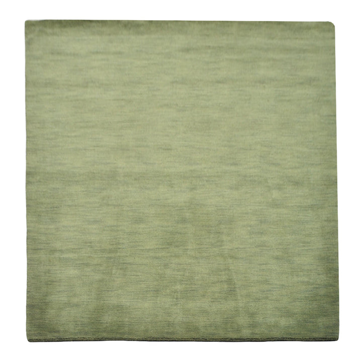 Modern Hand-Knotted Wool Rug – Solid Design