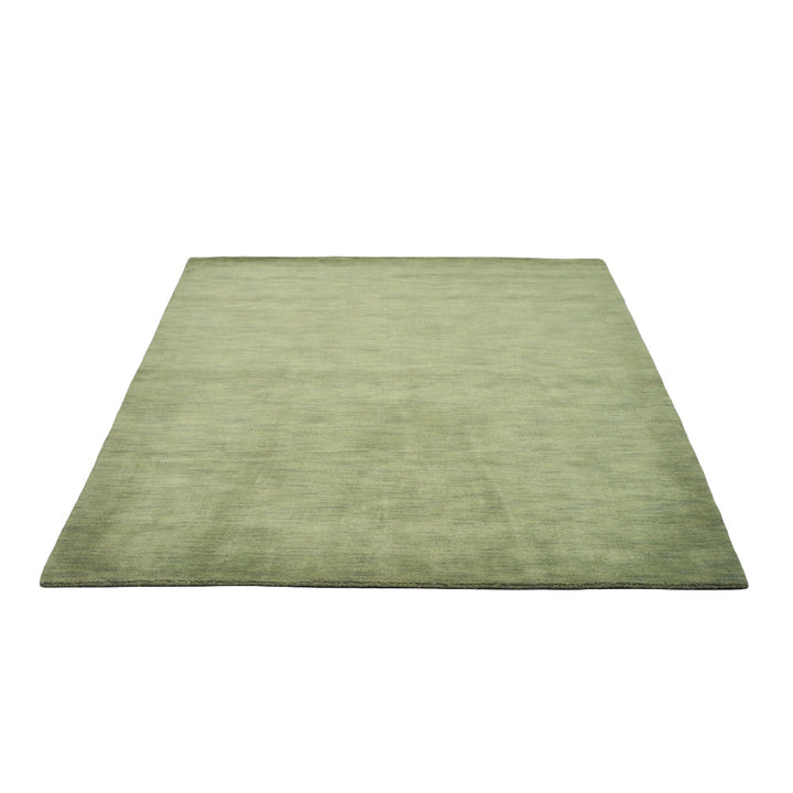Modern Hand-Knotted Wool Rug – Solid Design