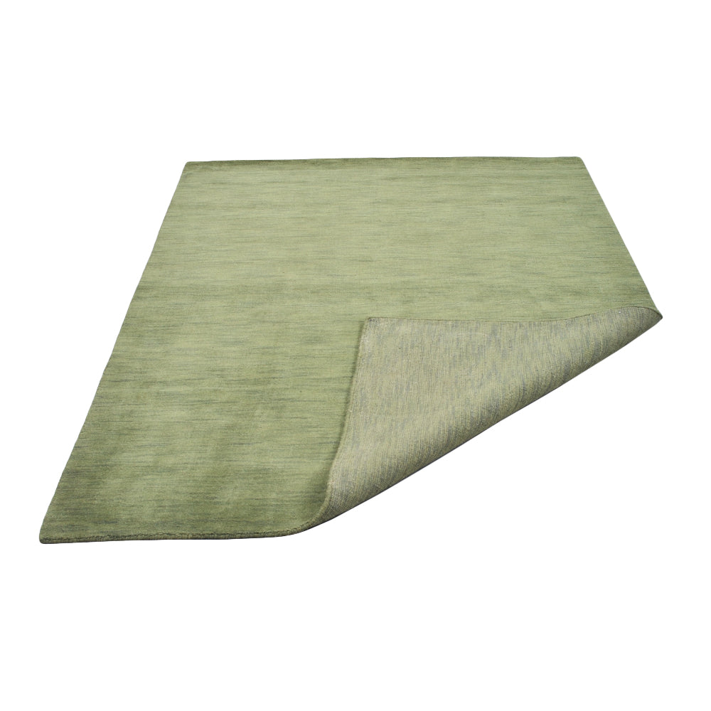 Modern Hand-Knotted Wool Rug – Solid Design