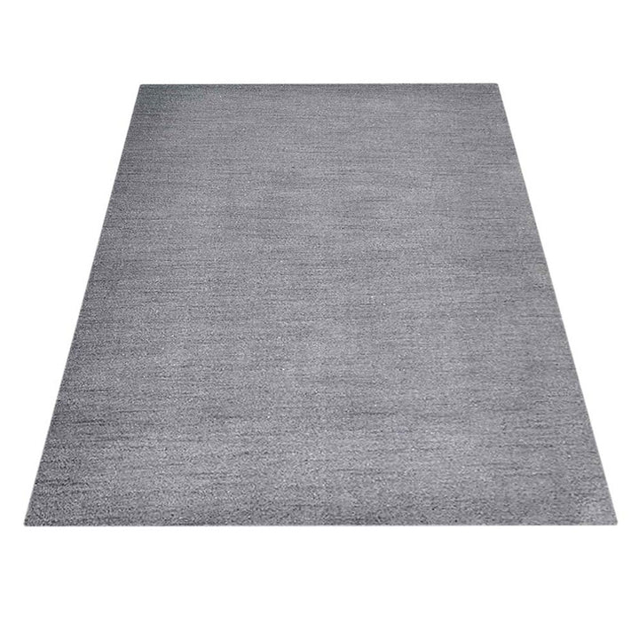 Modern Hand-Knotted Wool Rug – Solid Design
