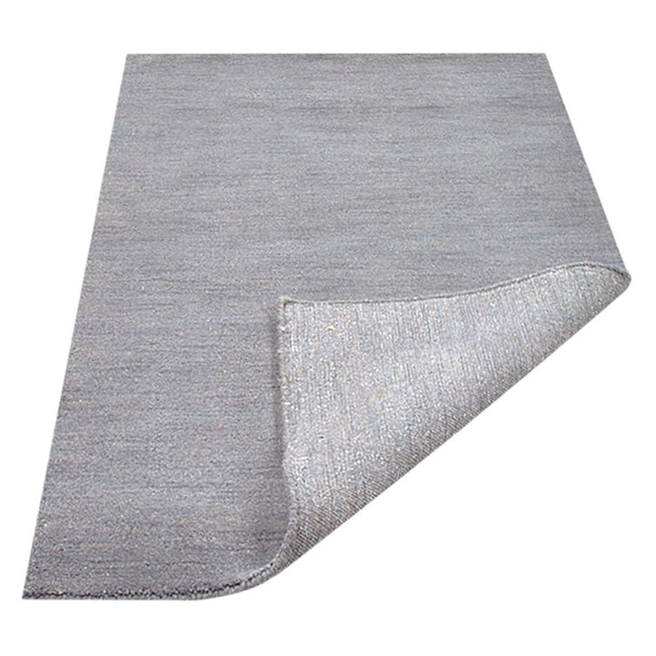 Modern Hand-Knotted Wool Rug – Solid Design