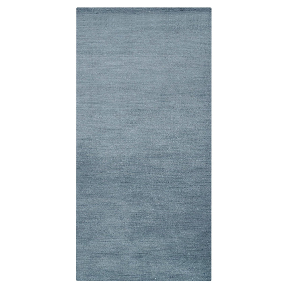 Modern Hand-Knotted Wool Rug – Solid Design