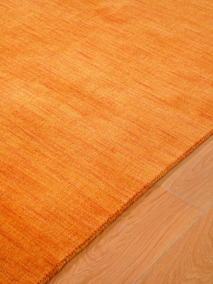 Modern Hand-Knotted Wool Rug – Solid Design