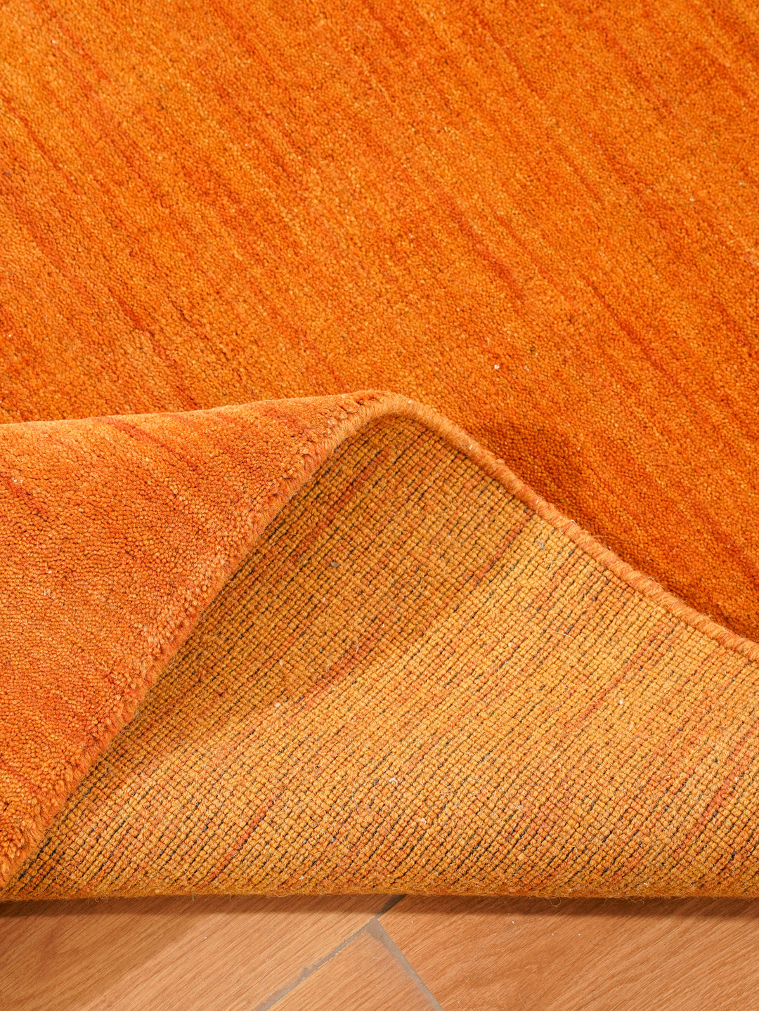 Modern Hand-Knotted Wool Rug – Solid Design