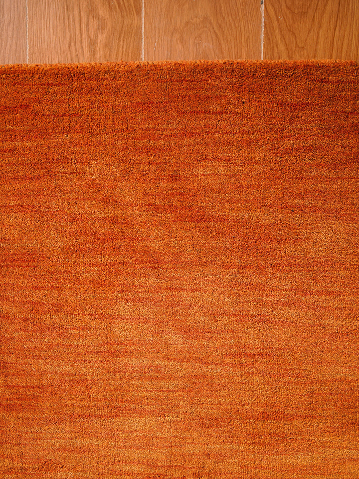 Modern Hand-Knotted Wool Rug – Solid Design