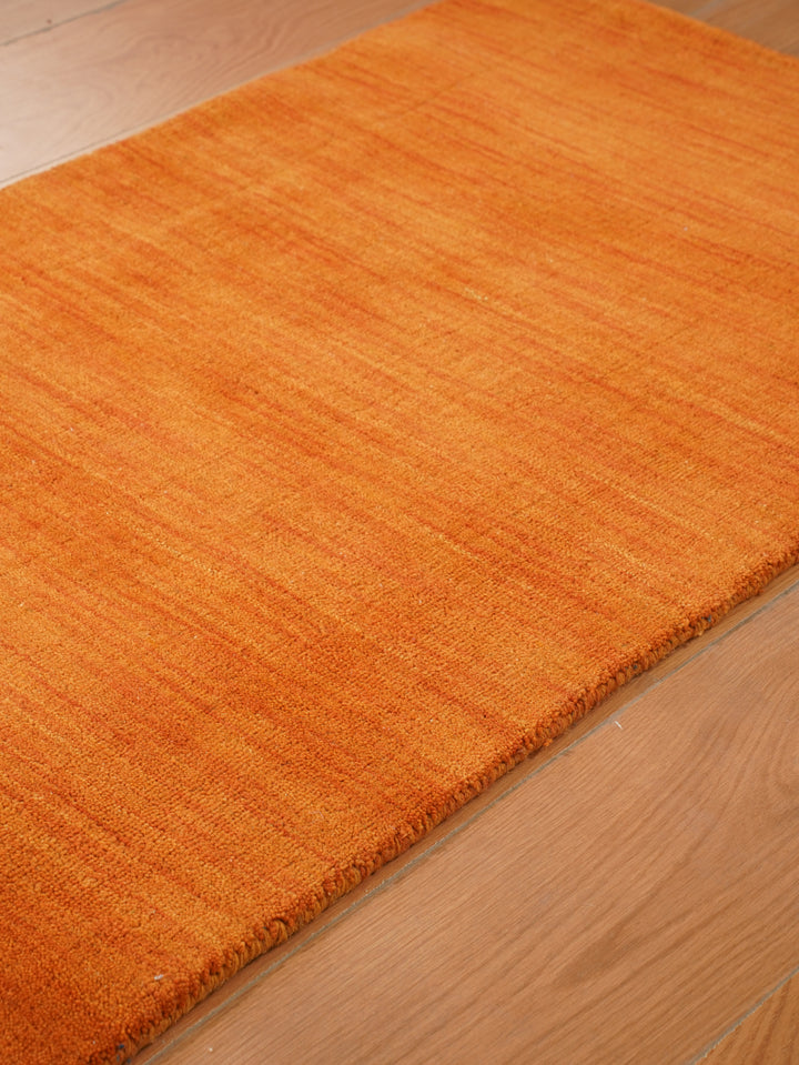 Modern Hand-Knotted Wool Rug – Solid Design