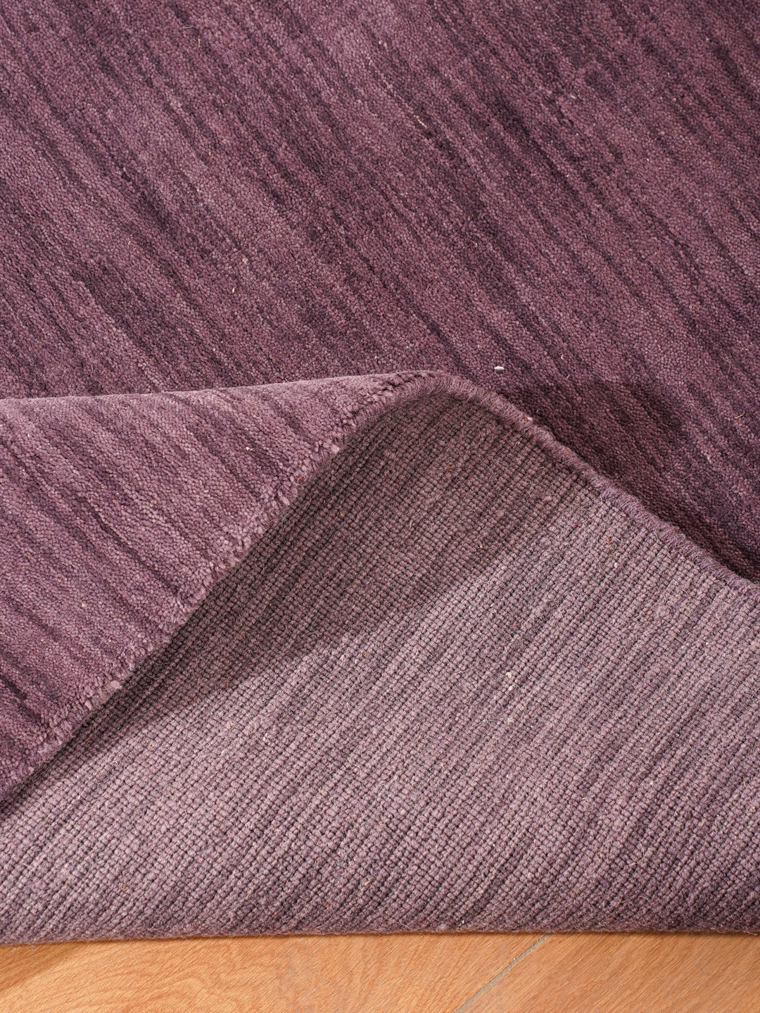 Solid Hand Knotted Wool Rug