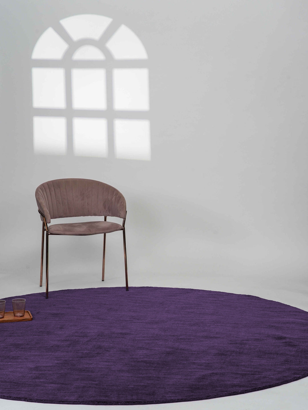 Solid Hand Knotted Wool Rug