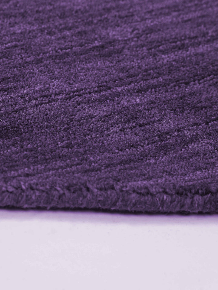 Solid Hand Knotted Wool Rug