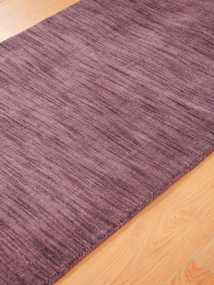 Solid Hand Knotted Wool Rug