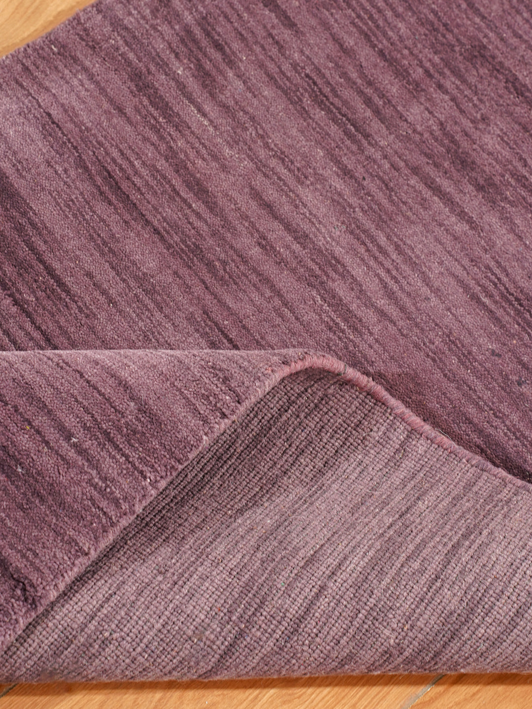 Solid Hand Knotted Wool Rug
