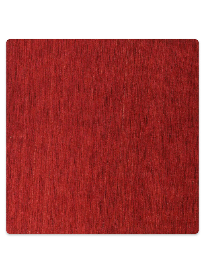 Solid Hand Knotted Wool Rug