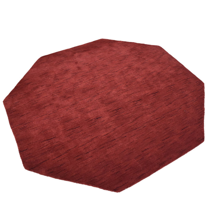 Solid Hand Knotted Wool Rug