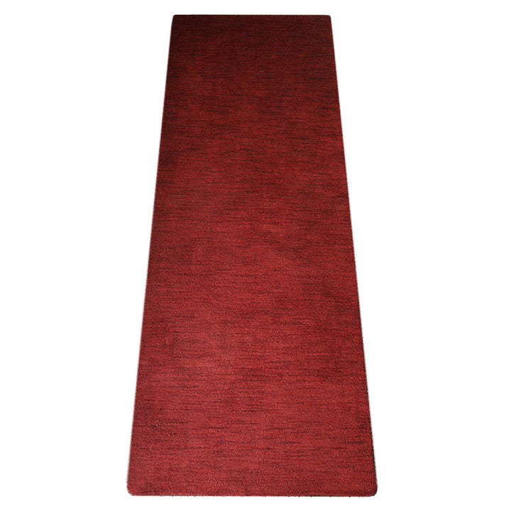 Solid Hand Knotted Wool Rug