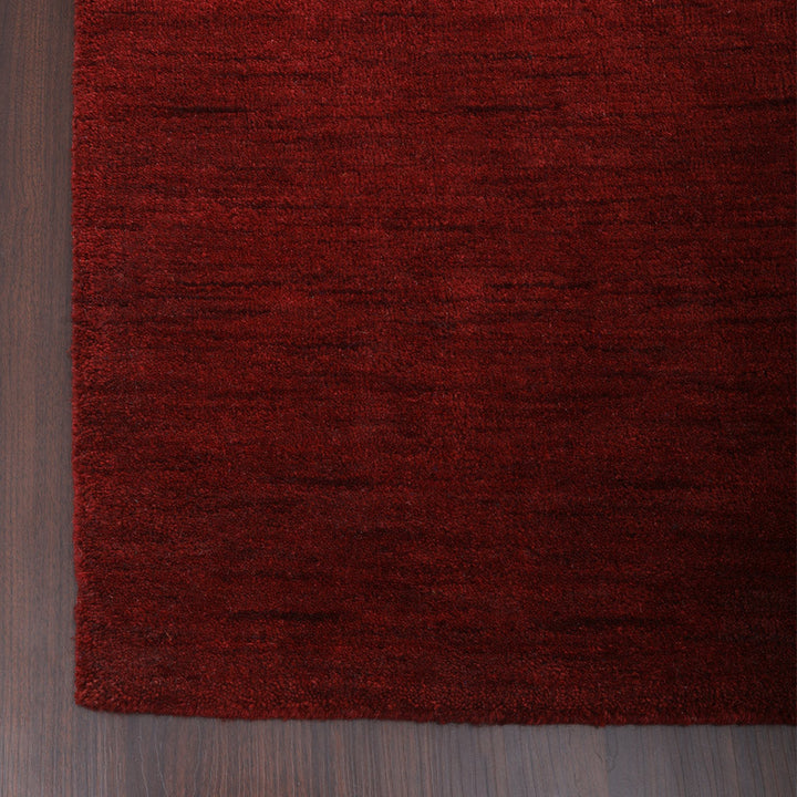 Solid Hand Knotted Wool Rug