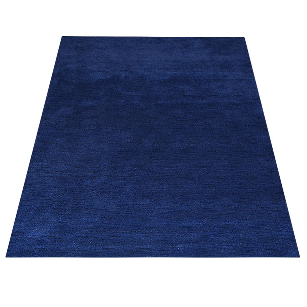 Premium Hand-Knotted Wool Area Rug – Solid Texture