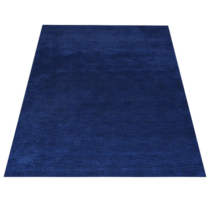 Premium Hand-Knotted Wool Area Rug – Solid Texture