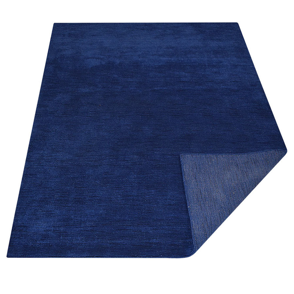 Premium Hand-Knotted Wool Area Rug – Solid Texture
