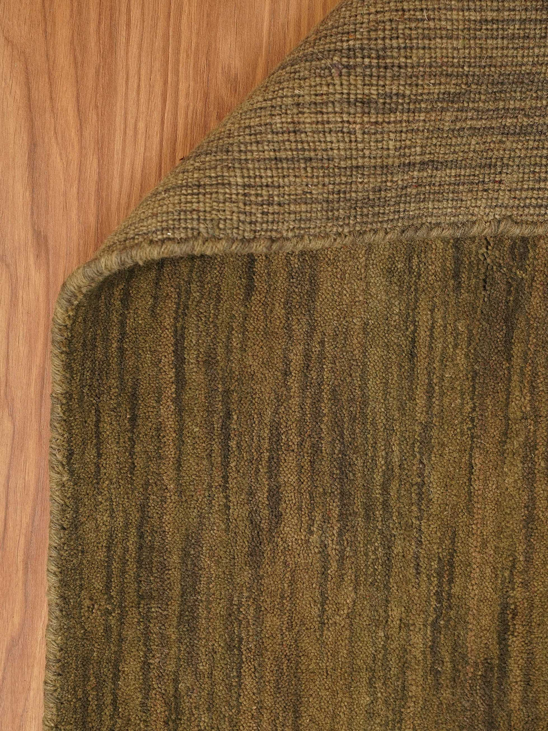 Solid Hand Knotted Wool Rug