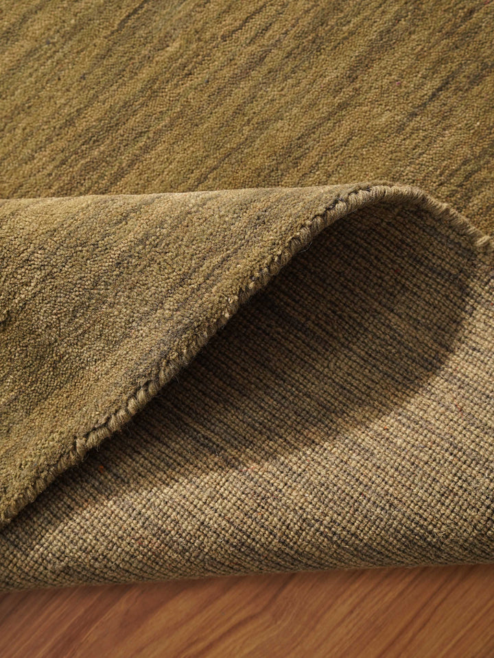 Solid Hand Knotted Wool Rug