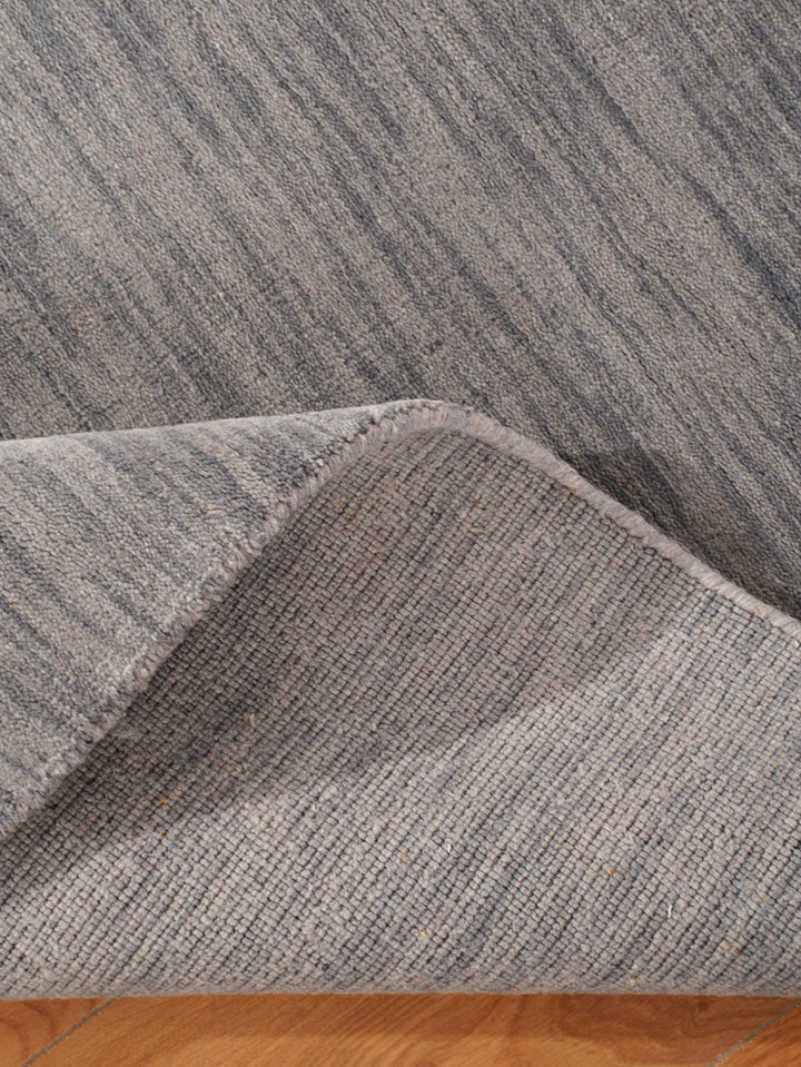 Solid Hand Knotted Wool Rug