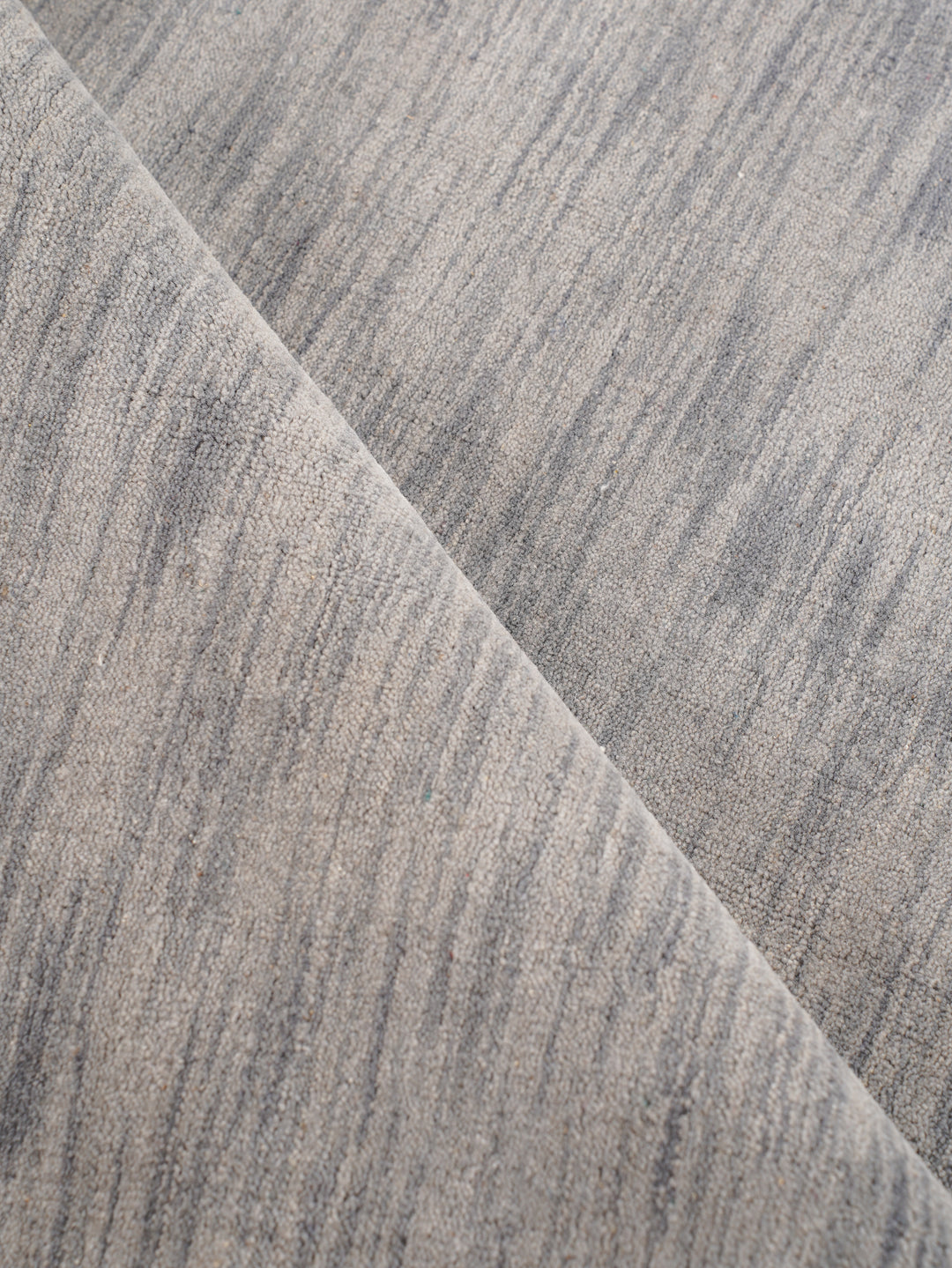 Solid Hand Knotted Wool Rug