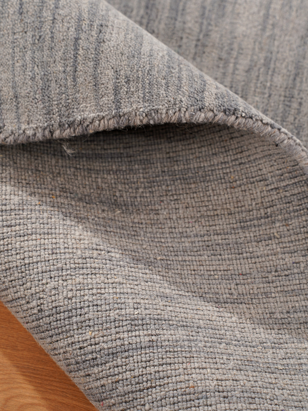 Solid Hand Knotted Wool Rug